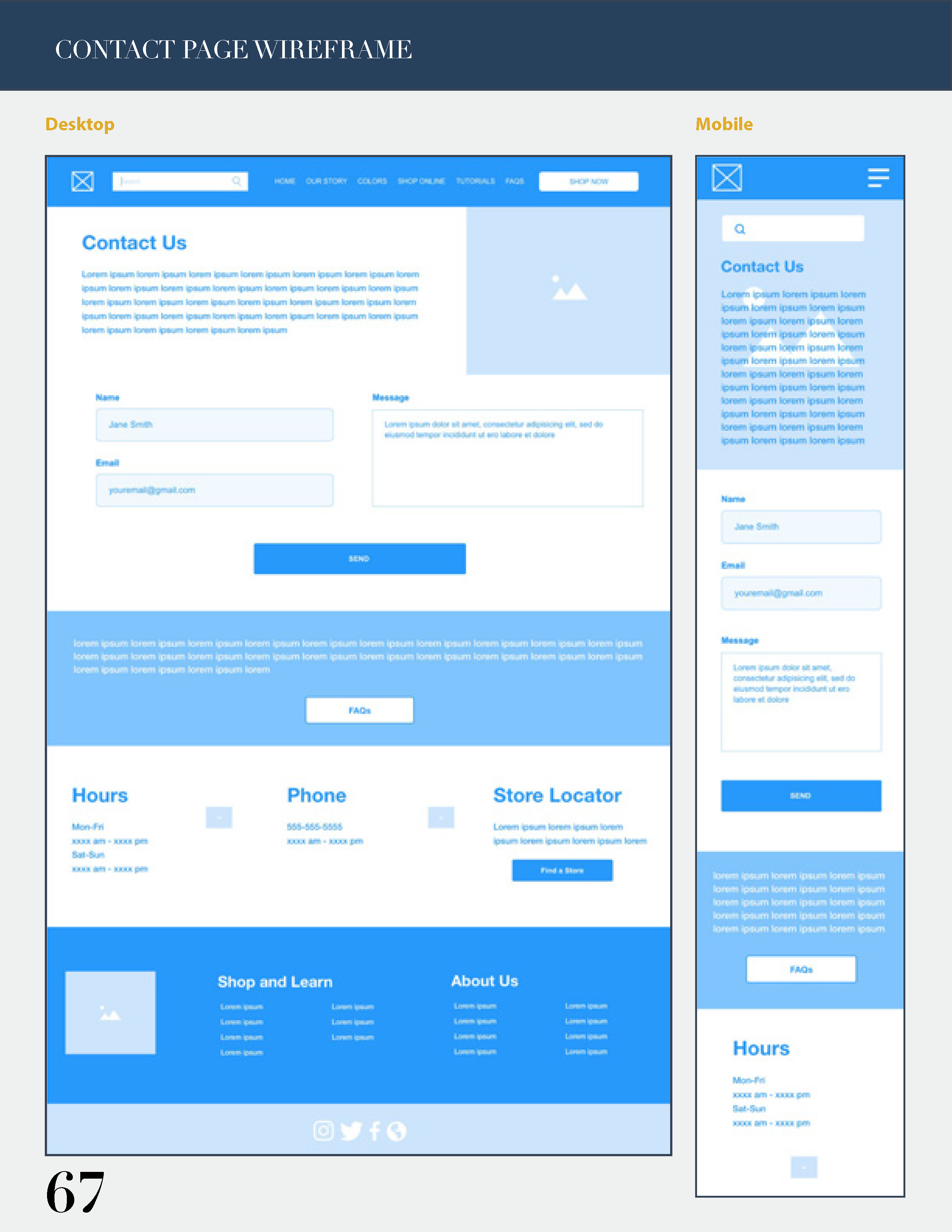 Country Chic Wireframe
