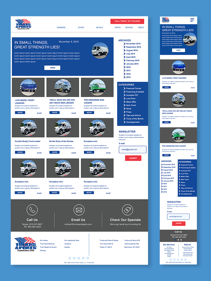 Trucks and Parts Mockup