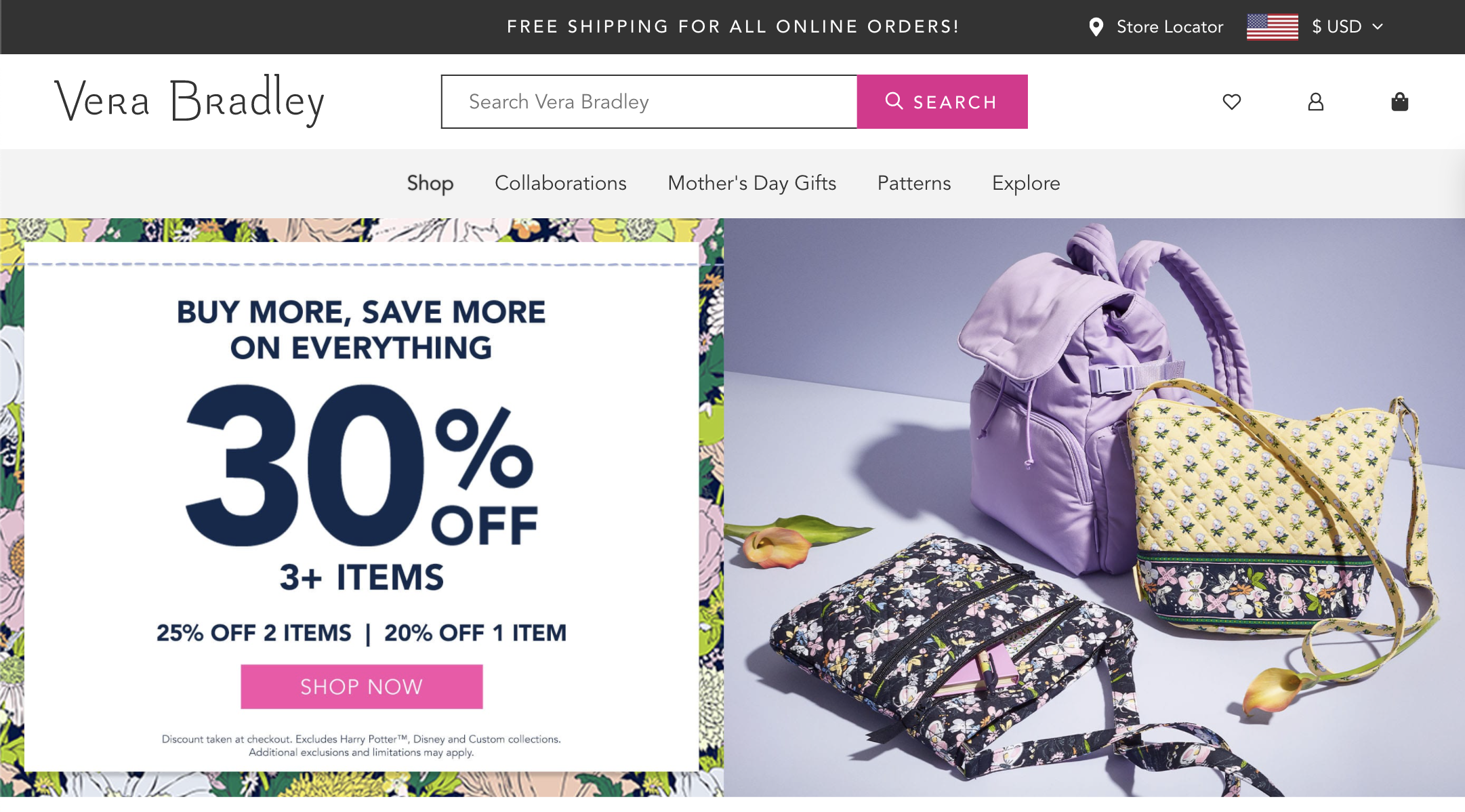 Vera Bradley Website